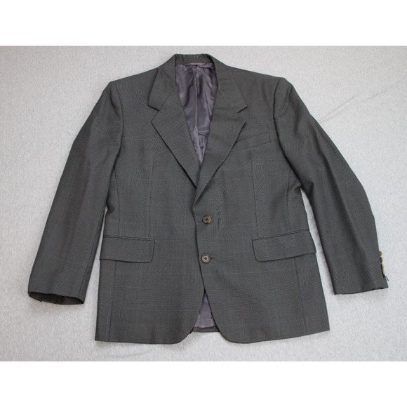 Hickey Freeman Blazer Men 40S Gray 100% Wool Single Breasted Notch Lapel Jacket - Picture 1 of 10